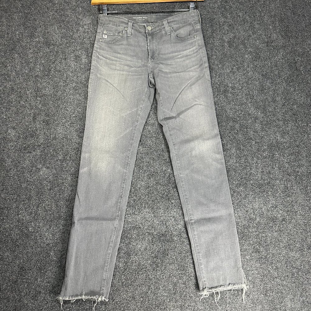 AG Adriano Goldschmied Jeans Womens 25 The Legging Ankle Super Skinny Gray Raw H